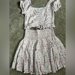 skirt and top set